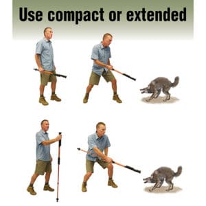 Stun walking staff demonstration chart