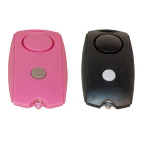 PAL-120-Group | Not The Victim Pink and black personal alarms view