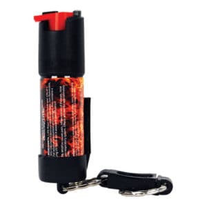 Quick release keyring Wildfire pepper spray back view