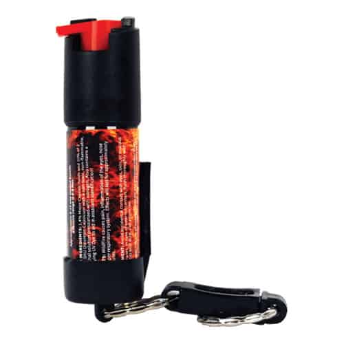 WF-KC_d | Not The Victim Quick release keyring Wildfire pepper spray back view
