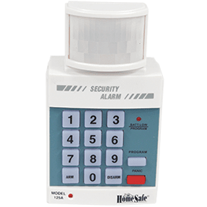 Motion activated home alarm front view