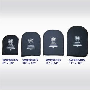 ballistic shields side by side shown by size